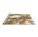 Sideview of Machine Washable Abstract Light Brown Rug, wshabs1060