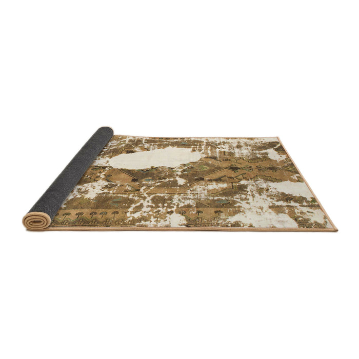 Sideview of Abstract Light Brown Modern Rug, abs1060