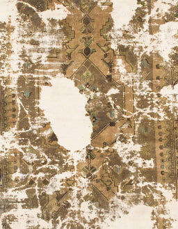 Abstract Light Brown Modern Rug, abs1060