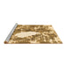 Sideview of Machine Washable Abstract Brown Modern Rug, wshabs1060brn