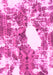 Machine Washable Abstract Pink Modern Rug, wshabs1060pnk