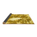 Sideview of Abstract Yellow Modern Rug, abs1060yw