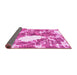 Sideview of Abstract Pink Modern Rug, abs1060pnk