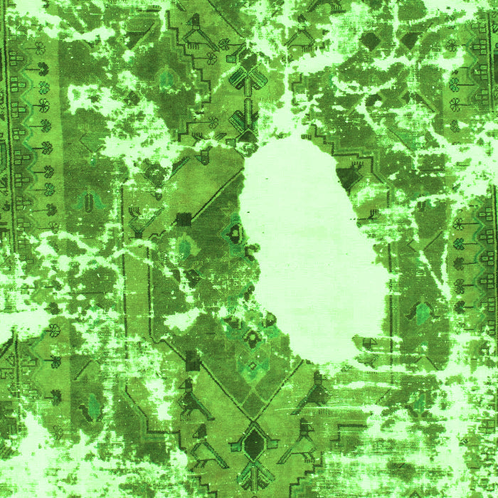 Machine Washable Abstract Green Modern Area Rugs, wshabs1060grn