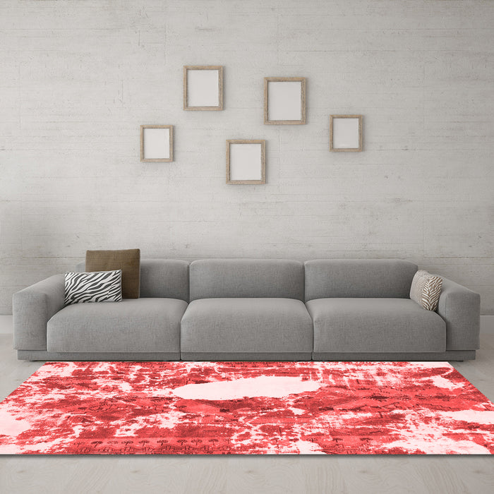 Modern Red Washable Rugs