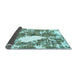 Sideview of Abstract Light Blue Modern Rug, abs1060lblu