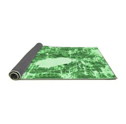 Sideview of Abstract Emerald Green Modern Rug, abs1060emgrn