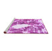 Sideview of Machine Washable Abstract Purple Modern Area Rugs, wshabs1060pur