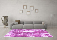 Machine Washable Abstract Purple Modern Rug, wshabs1060pur