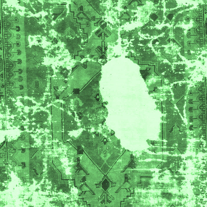 Machine Washable Abstract Emerald Green Modern Area Rugs, wshabs1060emgrn