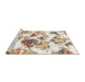 Sideview of Machine Washable Abstract Gold Rug, wshabs1061