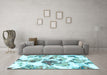 Machine Washable Abstract Light Blue Modern Rug in a Living Room, wshabs1061lblu