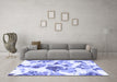 Machine Washable Abstract Blue Modern Rug in a Living Room, wshabs1061blu