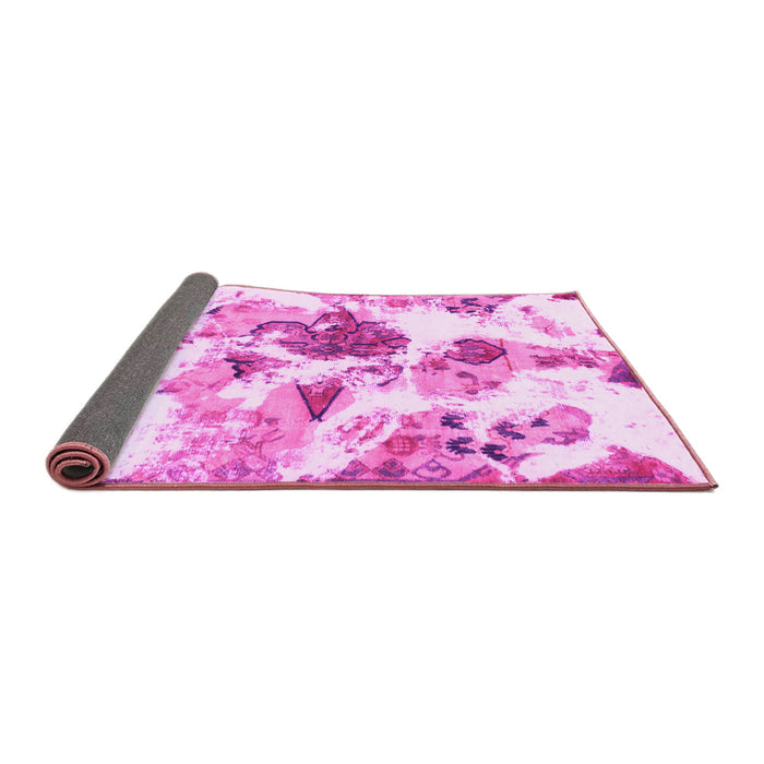 Sideview of Abstract Pink Modern Rug, abs1061pnk