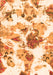 Machine Washable Abstract Orange Modern Area Rugs, wshabs1061org