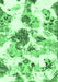 Machine Washable Abstract Emerald Green Modern Area Rugs, wshabs1061emgrn