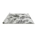 Sideview of Machine Washable Abstract Gray Modern Rug, wshabs1061gry