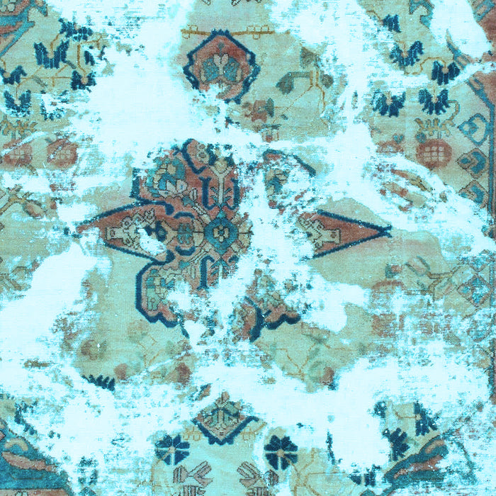 Abstract Light Blue Modern Rug, abs1061lblu