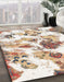Machine Washable Abstract Gold Rug in a Family Room, wshabs1061