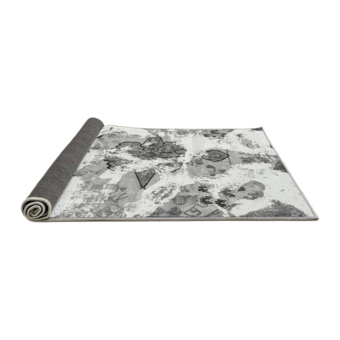 Sideview of Abstract Gray Modern Rug, abs1061gry