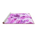 Sideview of Machine Washable Abstract Purple Modern Area Rugs, wshabs1061pur