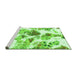 Sideview of Machine Washable Abstract Green Modern Area Rugs, wshabs1061grn