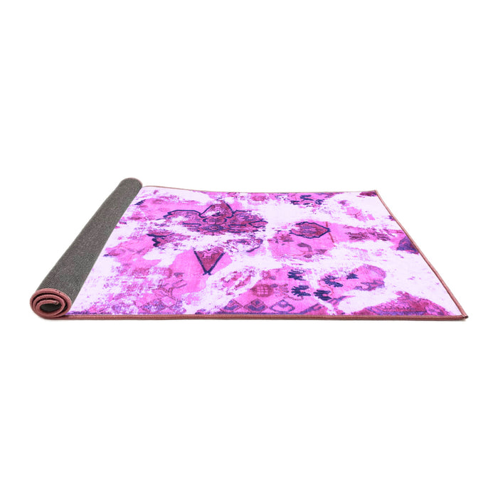 Sideview of Abstract Purple Modern Rug, abs1061pur