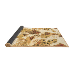 Sideview of Abstract Brown Modern Rug, abs1061brn