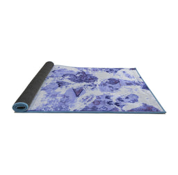 Sideview of Abstract Blue Modern Rug, abs1061blu