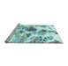 Sideview of Machine Washable Abstract Light Blue Modern Rug, wshabs1061lblu