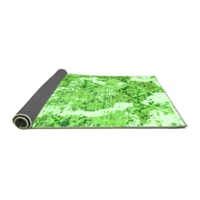 Sideview of Abstract Green Modern Rug, abs1062grn