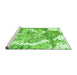 Sideview of Machine Washable Abstract Green Modern Area Rugs, wshabs1062grn