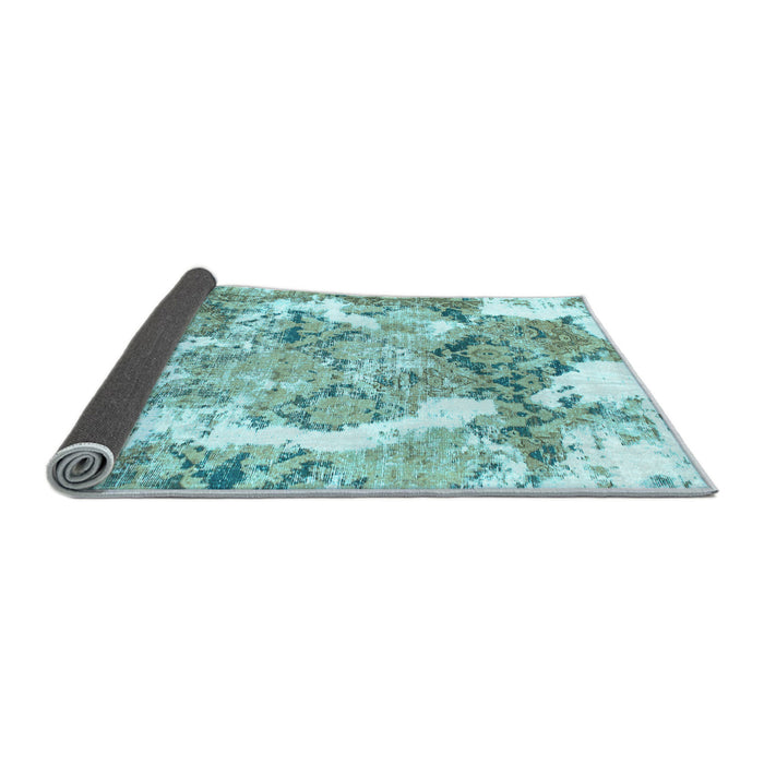 Sideview of Abstract Light Blue Modern Rug, abs1062lblu