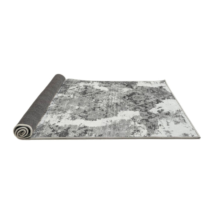 Sideview of Abstract Gray Modern Rug, abs1062gry