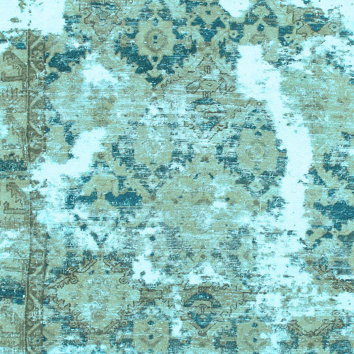 Machine Washable Abstract Light Blue Modern Rug, wshabs1062lblu