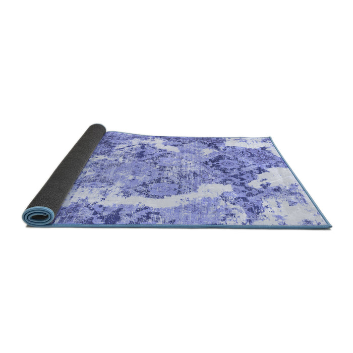 Sideview of Abstract Blue Modern Rug, abs1062blu
