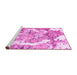 Sideview of Machine Washable Abstract Pink Modern Rug, wshabs1062pnk