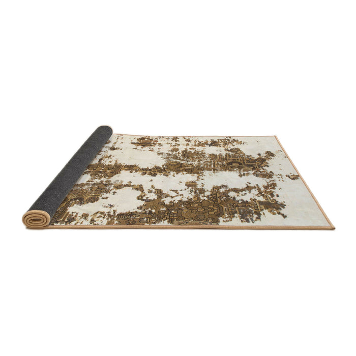 Sideview of Abstract Blanched Almond Beige Modern Rug, abs1063