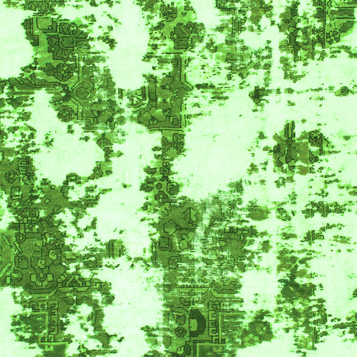 Machine Washable Abstract Green Modern Area Rugs, wshabs1063grn