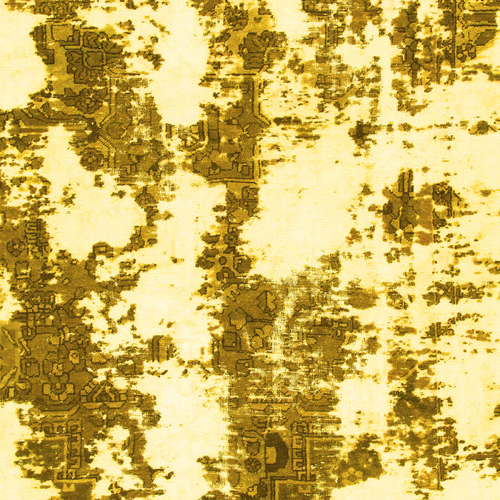 Machine Washable Abstract Yellow Modern Rug, wshabs1063yw