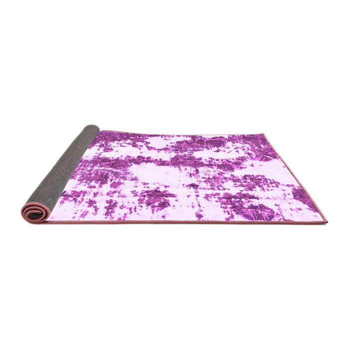 Sideview of Abstract Purple Modern Rug, abs1063pur