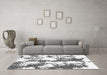 Machine Washable Abstract Gray Modern Rug in a Living Room,, wshabs1063gry