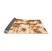 Sideview of Abstract Orange Modern Rug, abs1063org