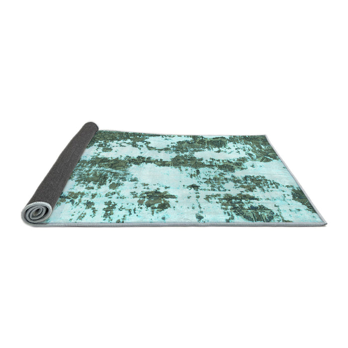 Sideview of Abstract Light Blue Modern Rug, abs1063lblu