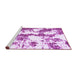 Sideview of Machine Washable Abstract Purple Modern Area Rugs, wshabs1063pur