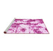 Sideview of Machine Washable Abstract Pink Modern Rug, wshabs1063pnk