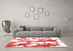 Modern Red Washable Rugs