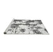 Sideview of Machine Washable Abstract Gray Modern Rug, wshabs1063gry