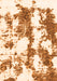 Machine Washable Abstract Orange Modern Area Rugs, wshabs1063org