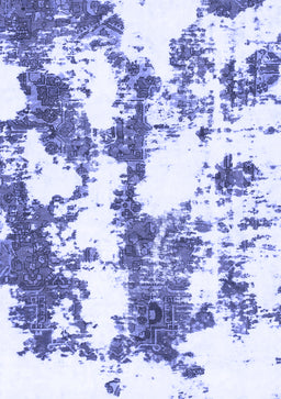 Abstract Blue Modern Rug, abs1063blu